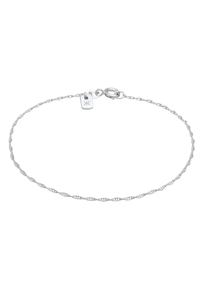 KUZZOI Herren Basic Gliederkette Gedreht 925 Silber Armbänder & Armreife 1 ct