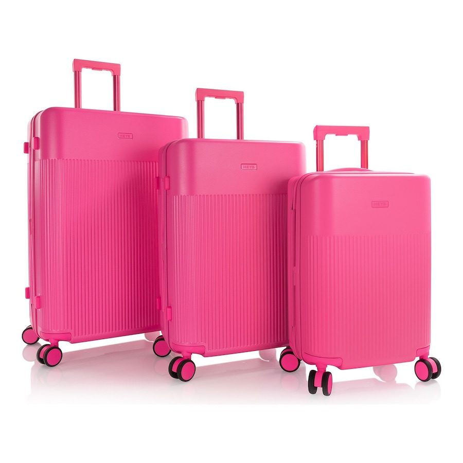 Heys HiLite 4 Rollen Kofferset 3-teilig mit Dehnfalte Reisetaschen 1 ct Pink Herren