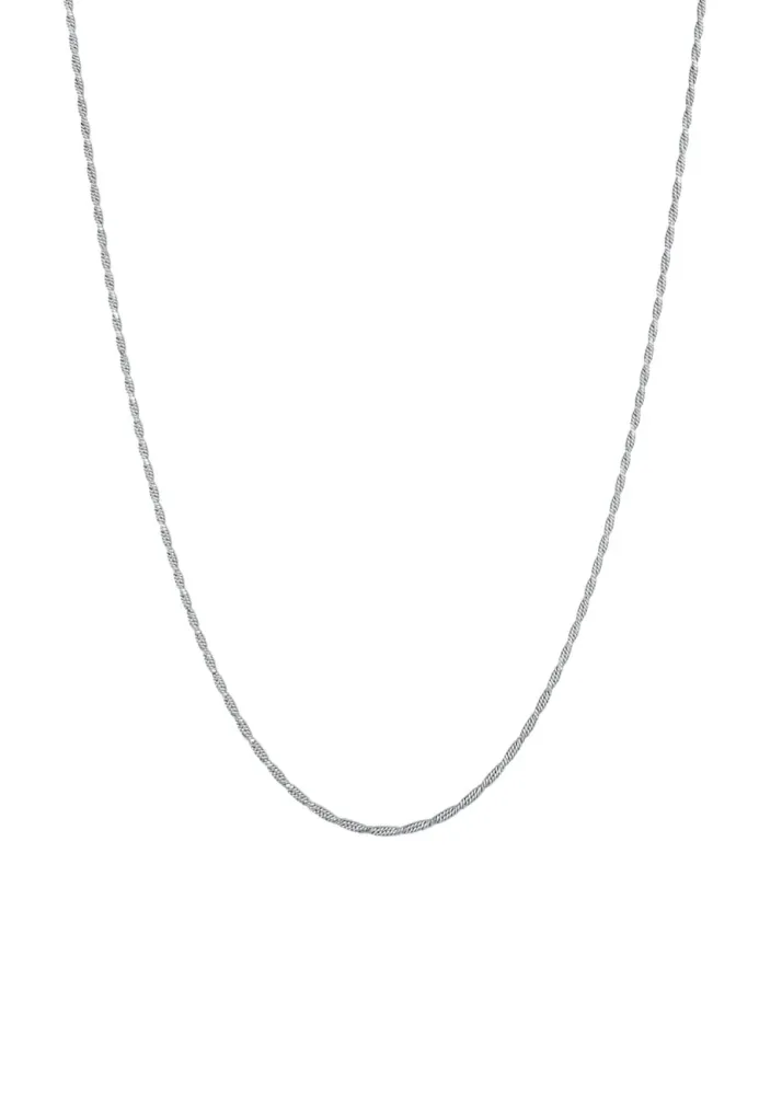 Kuzzoi - Halskette  Kordelkette Gedreht Twisted 925 Silber, 55 CM