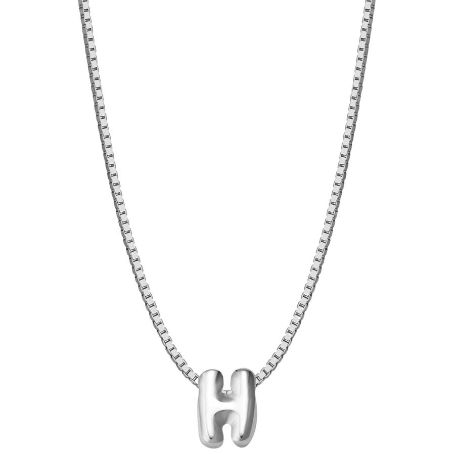 Glanzstücke München Halskette Buchstabe H aus Sterling Silber in silber Ketten 1 ct Damen