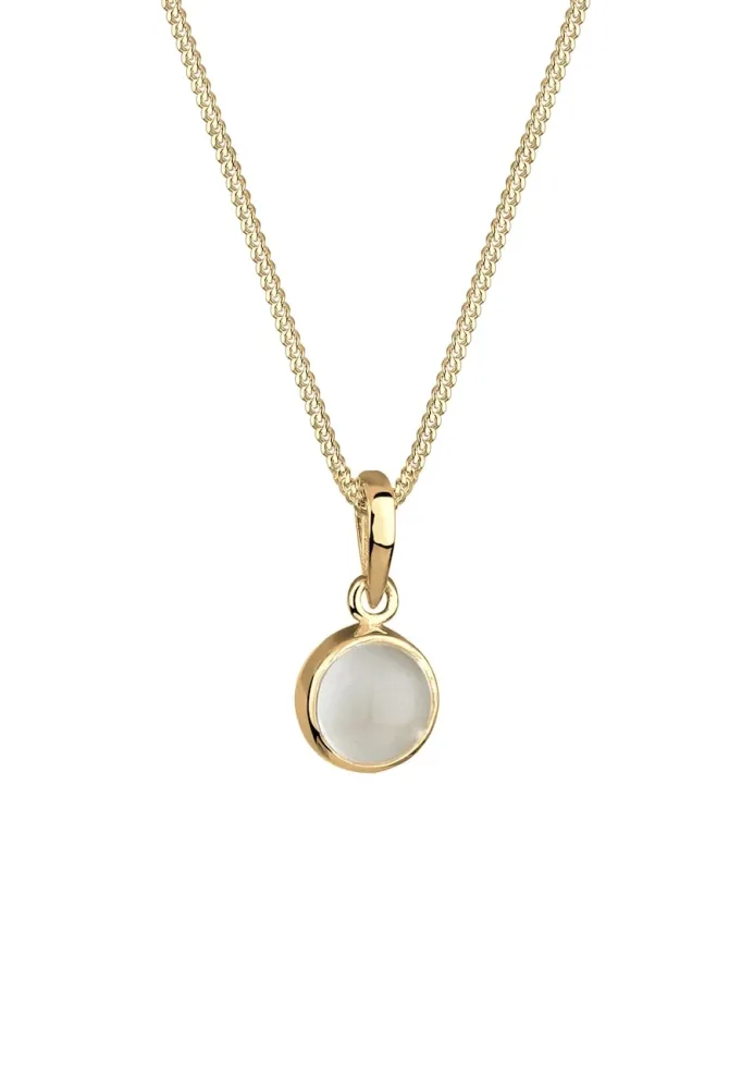 Elli Mondstein Anhänger 925er Silber Ketten 1 ct Damen
