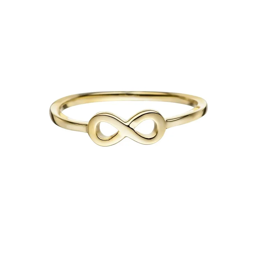 Glanzstücke München Ring Infinity aus Sterling Silber in gelbgold Ringe 1 ct Damen