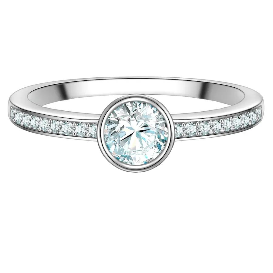 Trilani Ring aus Sterling Silber in silber mit Zirkonia Ringe 1 ct Damen
