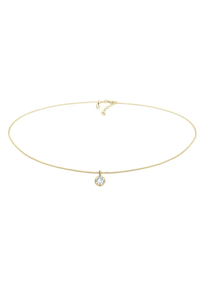 Elli PREMIUM Choker Basic Stein Kristall 925 Silber Ketten 1 ct Damen