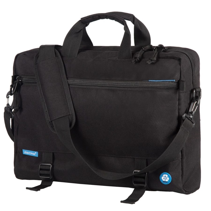 Lightpak RPET Aktentasche 43 cm Laptopfach Laptoptaschen 1 ct Schwarz Herren