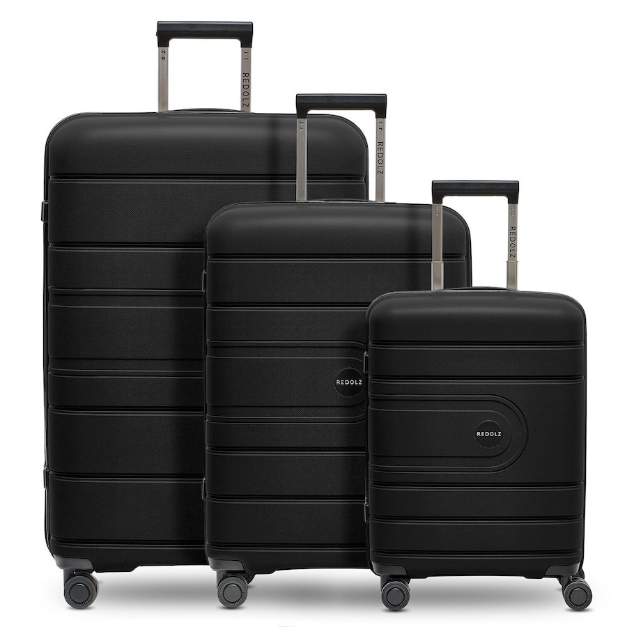 Redolz Essentials 11 3-SET 4 Rollen Kofferset 3-teilig Reisetaschen 1 ct Schwarz Herren