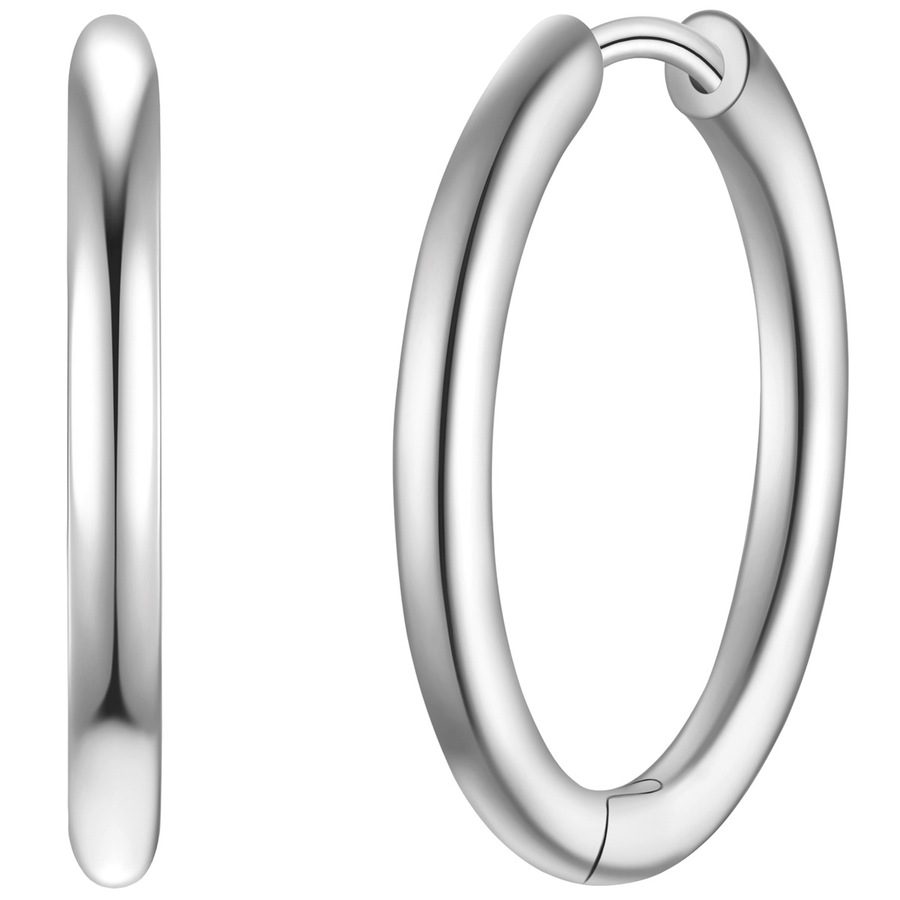 Glanzstücke München Creolen aus Sterling Silber in silber Ohrringe 1 ct Damen