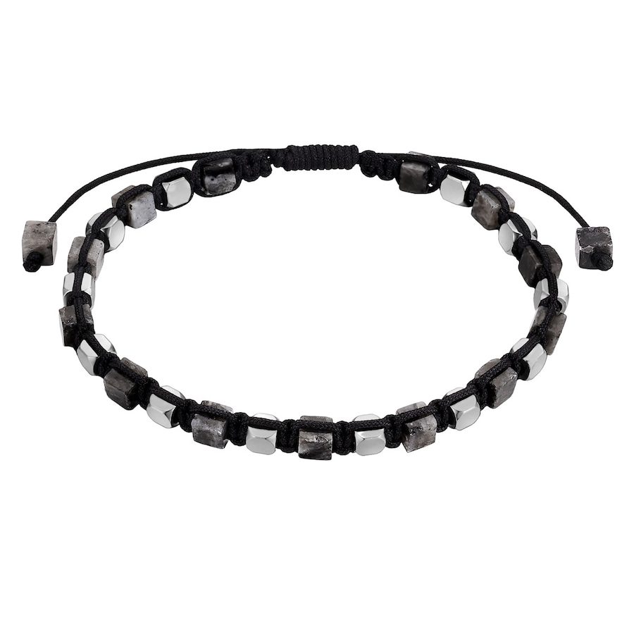 True Rebels Armband aus Edelstahl in silber mit Labradorit Armbänder & Armreife 1 ct Herren