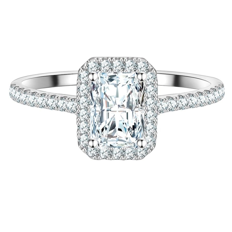Trilani Ring aus Sterling Silber in silber mit Zirkonia Ringe 1 ct Damen