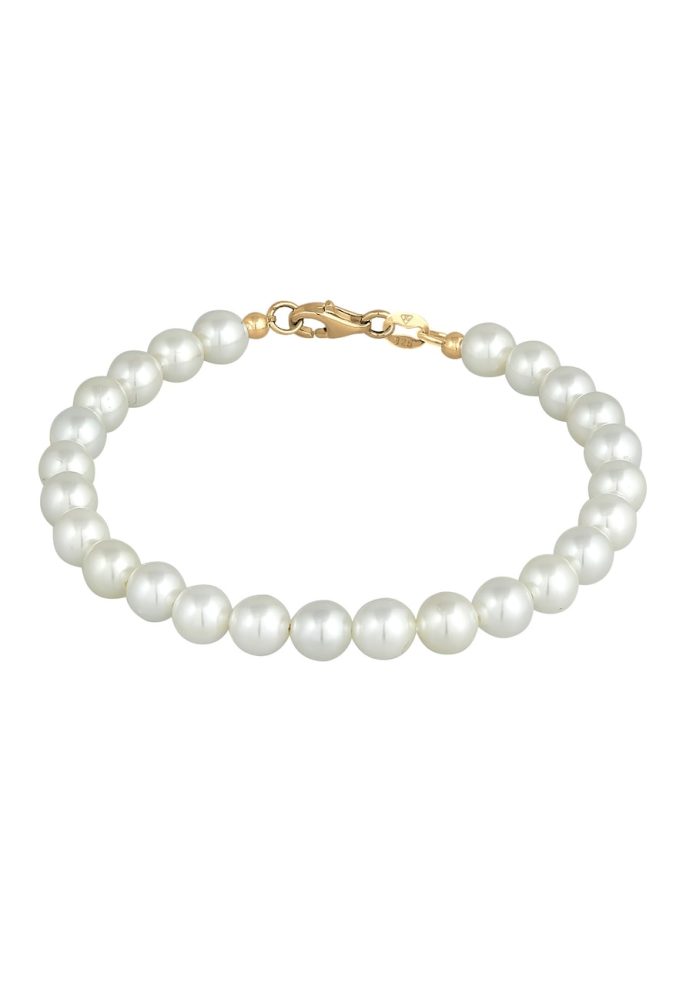Elli Muschelkernperlen 925 Sterling Silber Armbänder & Armreife 1 ct Damen