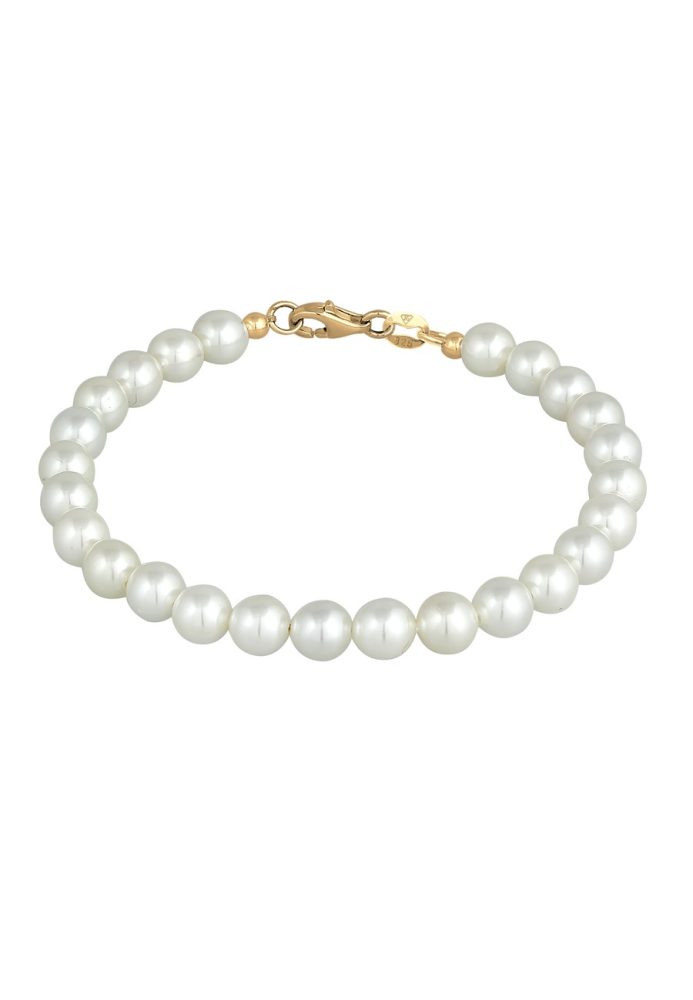 Elli Muschelkernperlen 925 Sterling Silber Armbänder & Armreife 1 ct Damen
