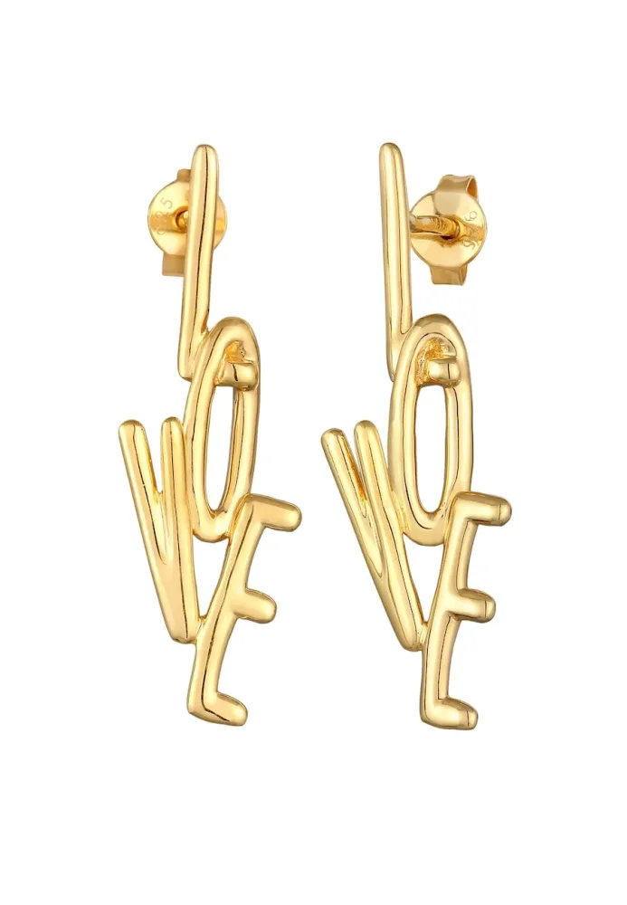 Elli - Ohrringe Love, One Size, Gold