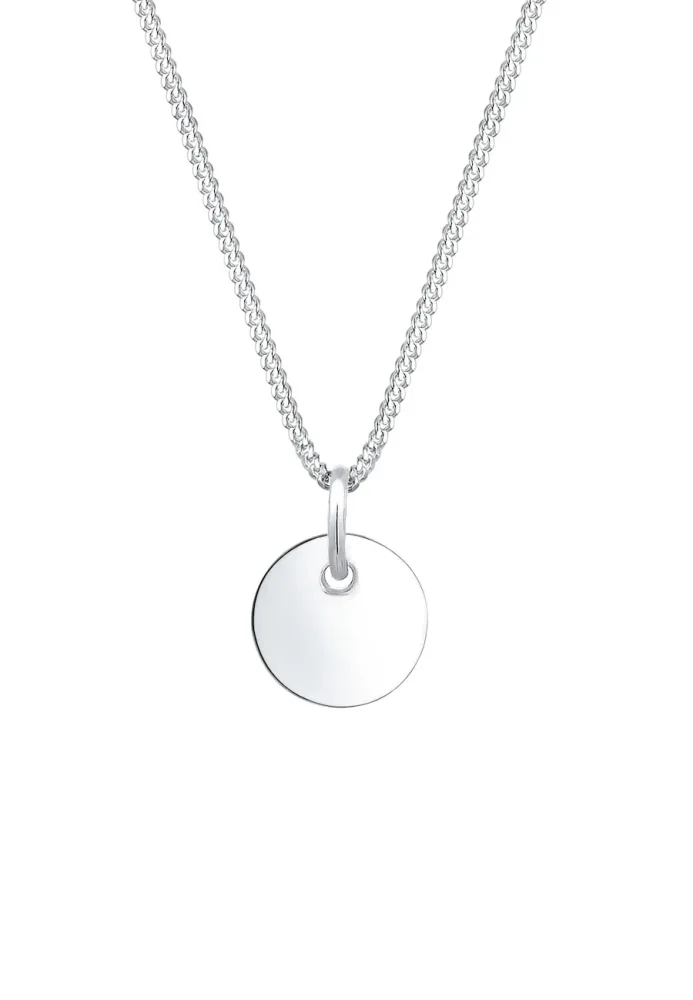 Elli - Halskette Kreis Anhänger, 45cm, Silber
