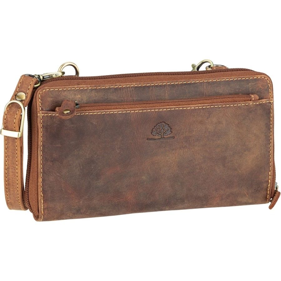 Greenburry Vintage Clutch Geldbörse RFID Schutz Leder 21 cm Handtaschen 1 ct Braun Damen