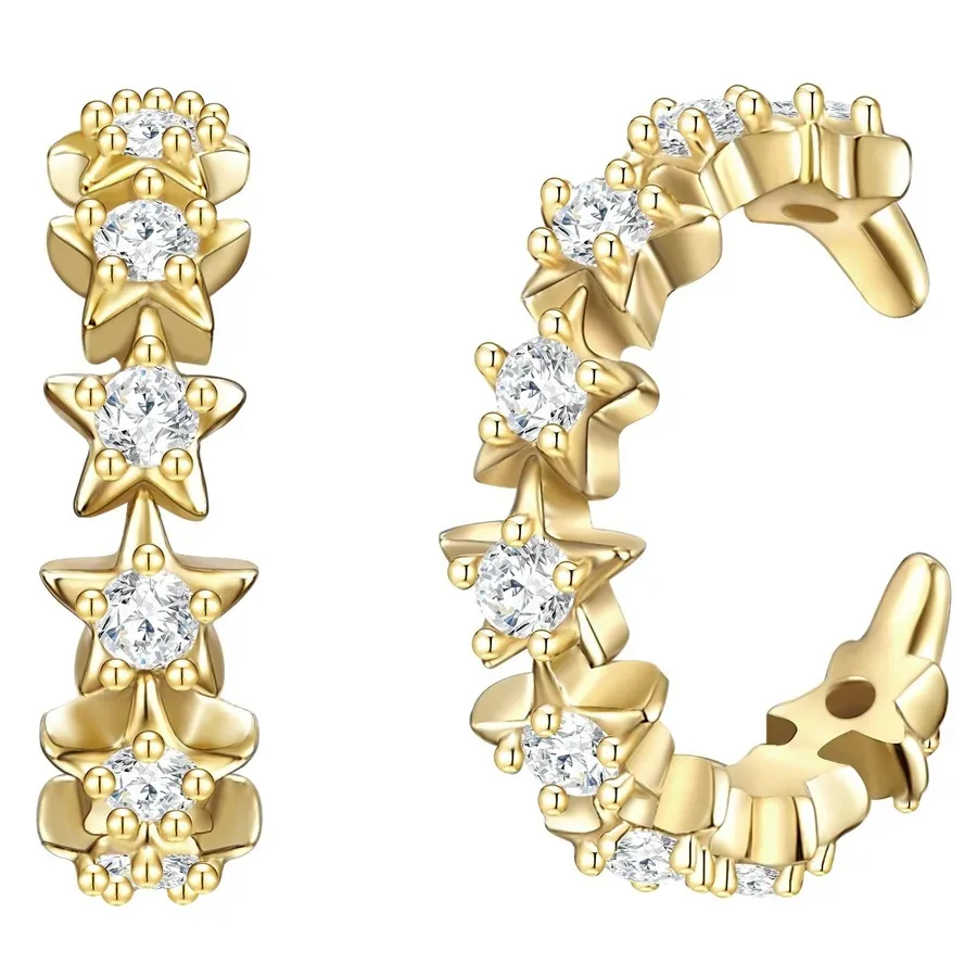 Glanzstücke München - Ohrklemme Sterne, 11mm, Gold