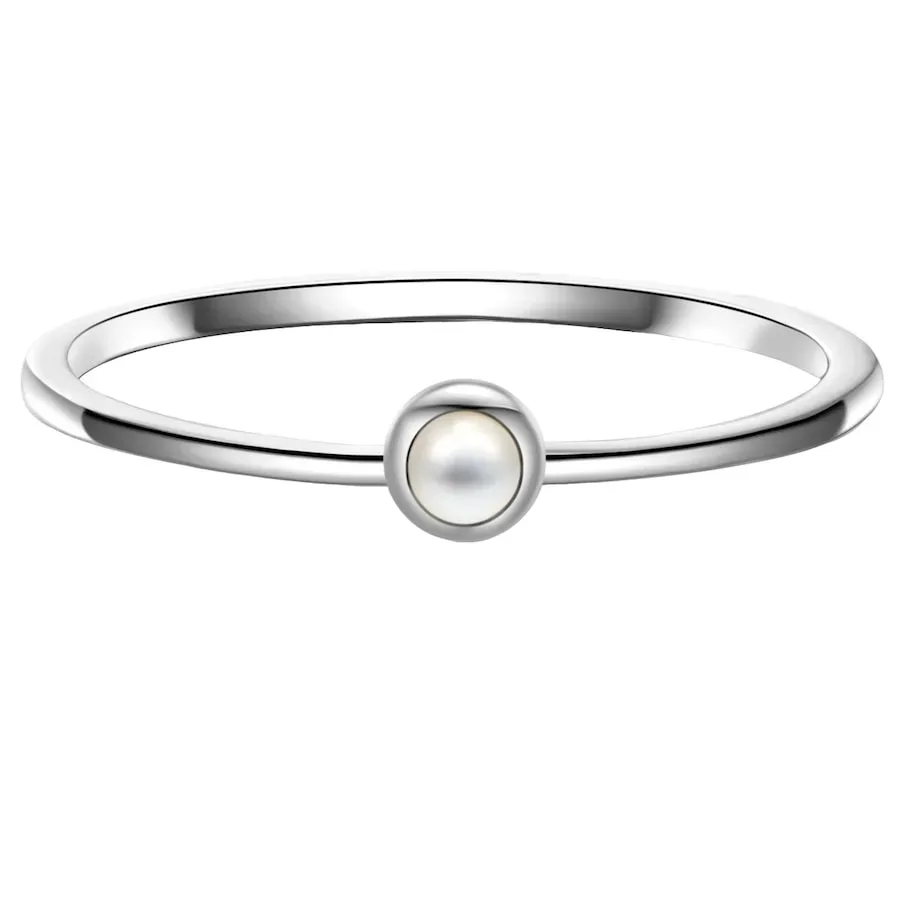 Glanzstücke München Ring aus Sterling Silber in silber mit Perlmutt Ringe 1 ct Damen