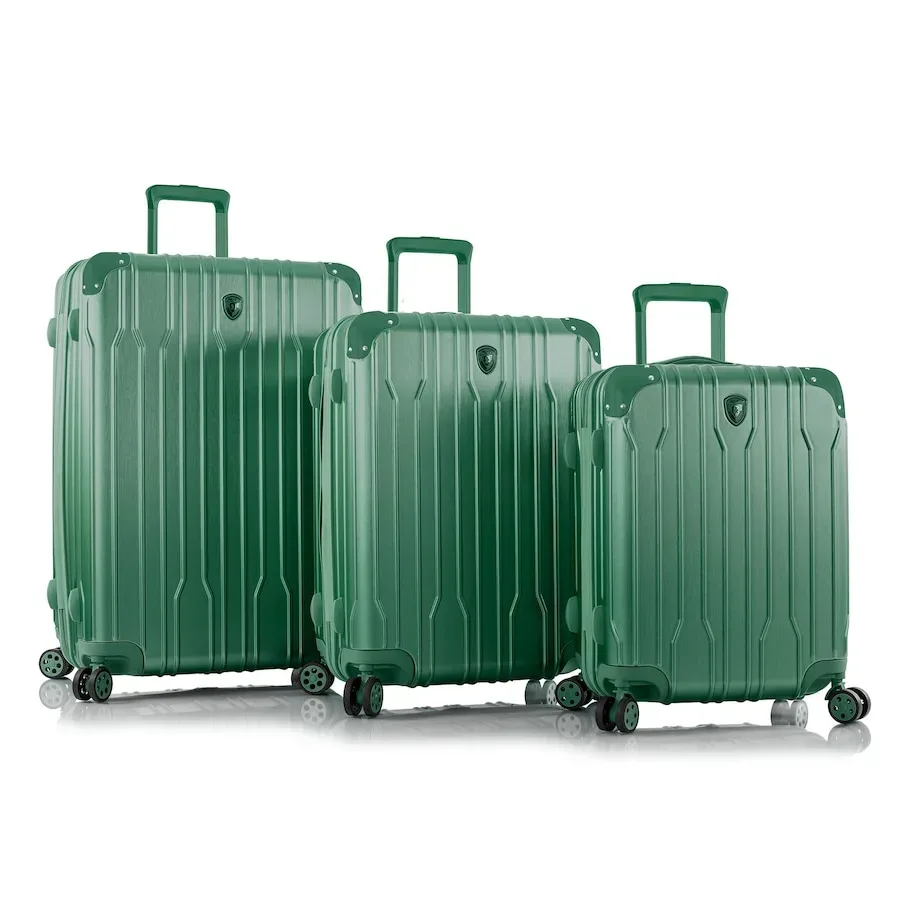 Heys Xtrak 4 Rollen Kofferset 3-teilig mit Dehnfalte Reisetaschen 1 ct Grün Herren