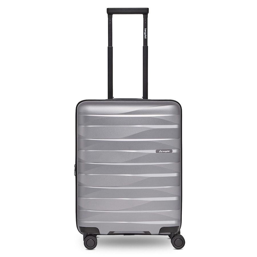 bergpfeil Travel 4-Rollen Kabinentrolley S 55 cm mit Dehnfalte Reisetaschen 1 ct Silber Herren