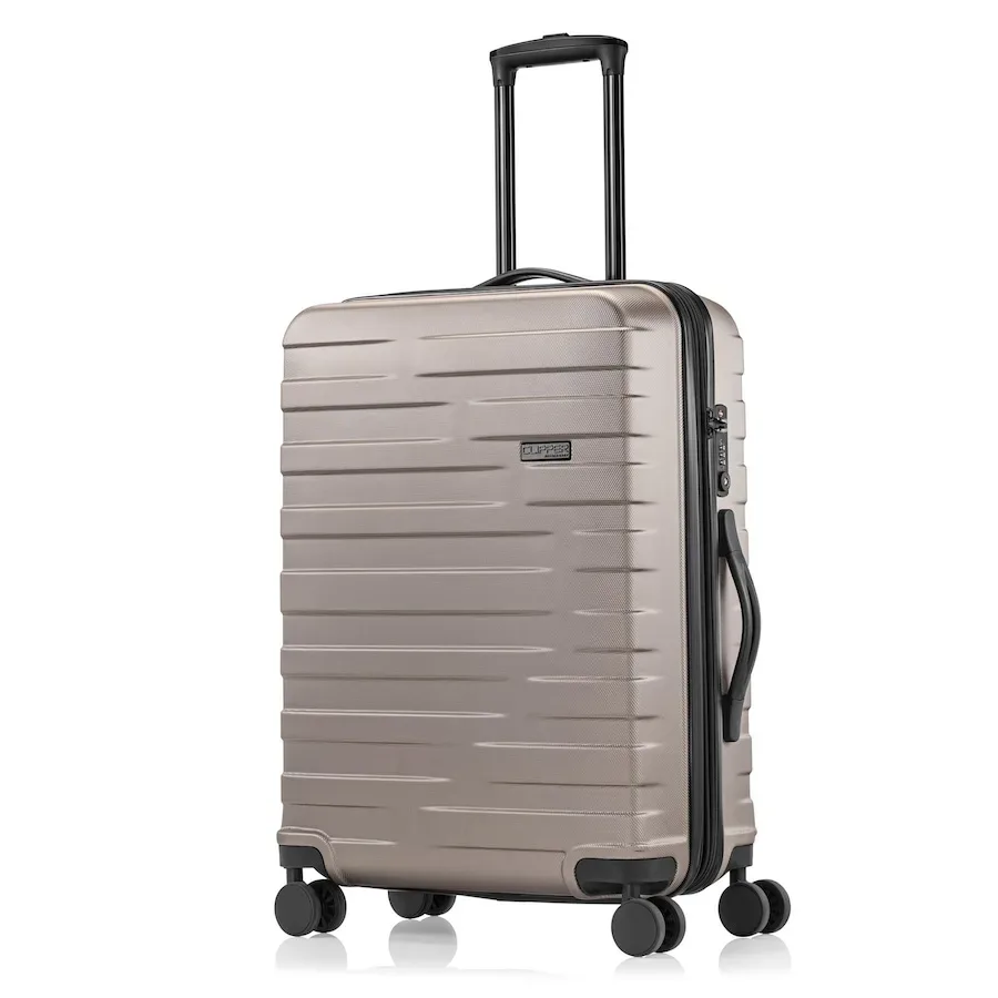 Pack Easy Clipper by Pack Easy Kosmo 4 Rollen Trolley 67 cm mit Dehnfalte Reisetaschen 1 ct Silber Herren
