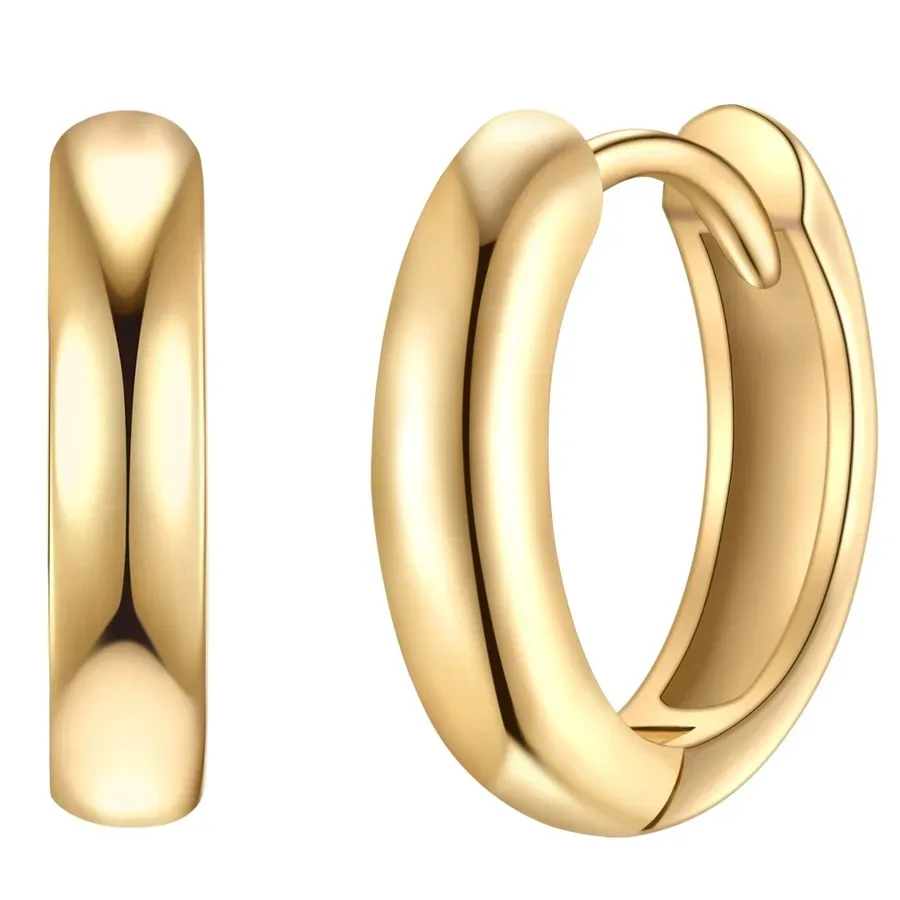 Rafaela Donata Creolen Sterling Silber in Gelbgold Ohrringe 1 ct Damen