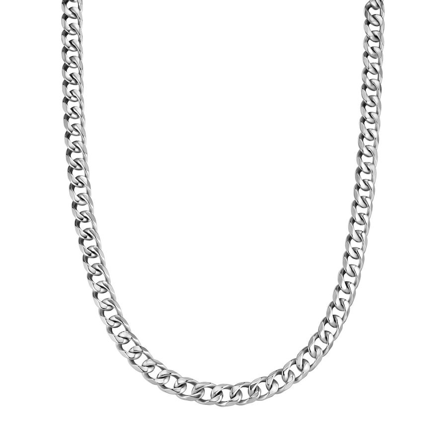 True Rebels Halskette aus Edelstahl in silber Herrenschmuck 1 ct Herren