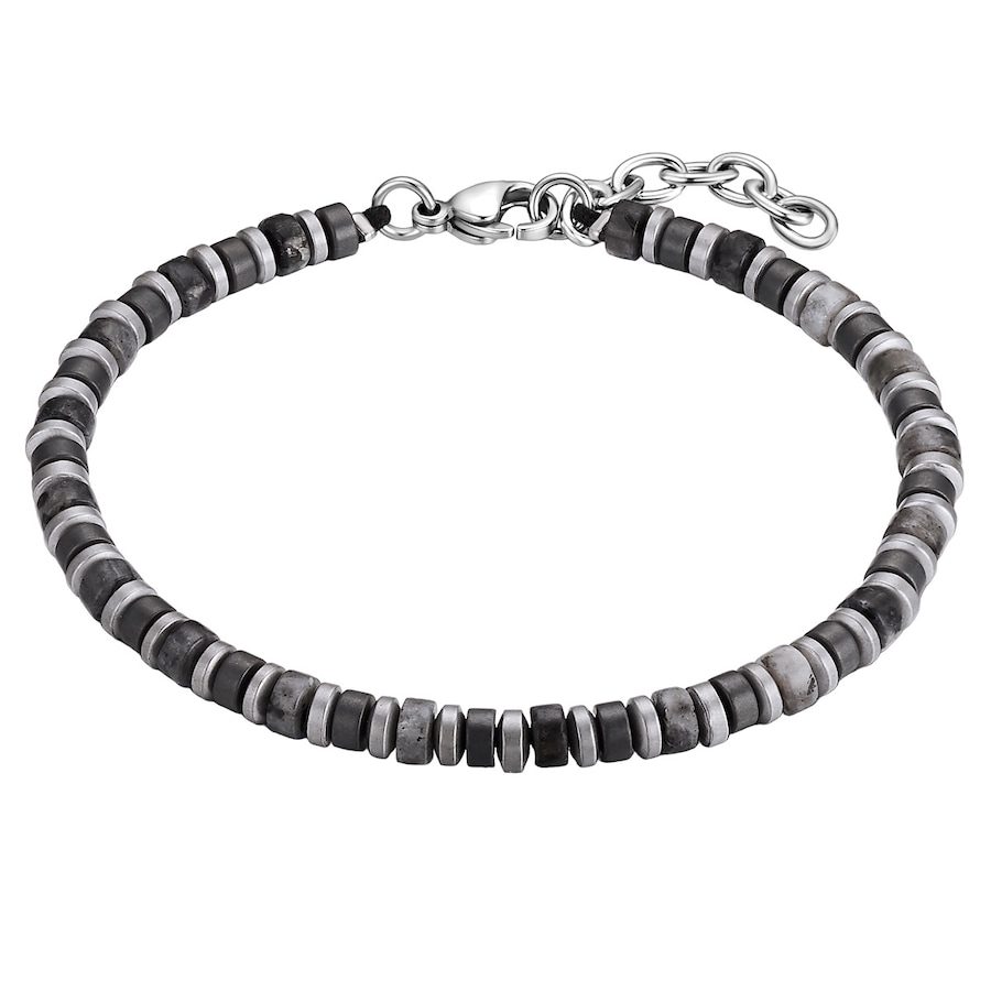 True Rebels Armband aus Edelstahl in silber mit Labradorit Armbänder & Armreife 1 ct Herren