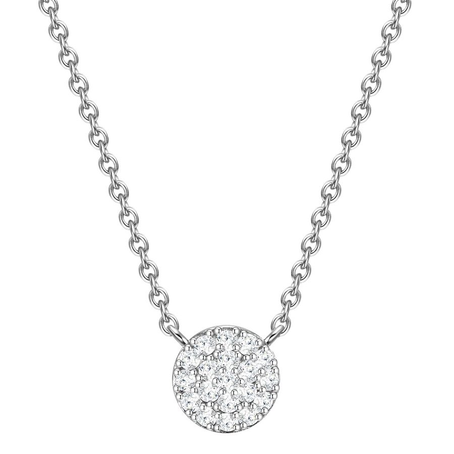 Glanzstücke München Halskette Sterling Silber Zirkonia in Gelbgold Ketten 1 ct Damen