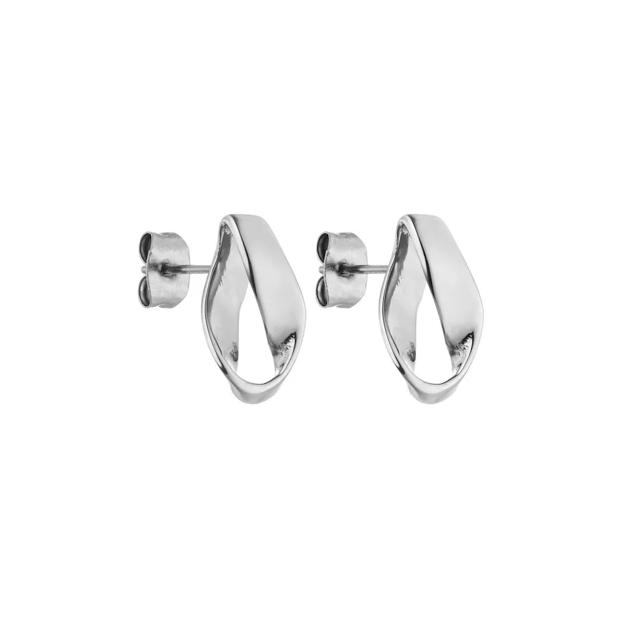 Purelei Twist Ohrringe 100% Edelstahl 1 ct Grau Damen