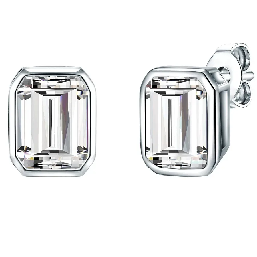 Trilani Ohrstecker Sterling Silber Zirkonia in Silber Ohrringe 1 ct Damen