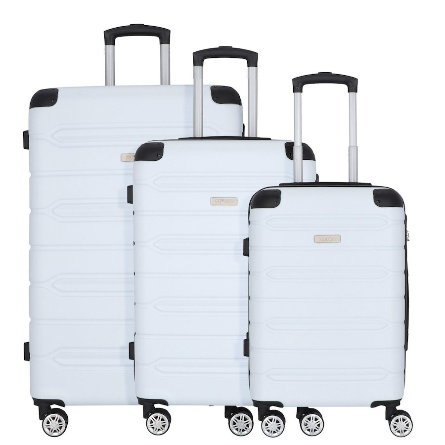 NOWI Rhodos 4 Rollen Kofferset 3-teilig Reisetaschen 1 ct Weiss Herren