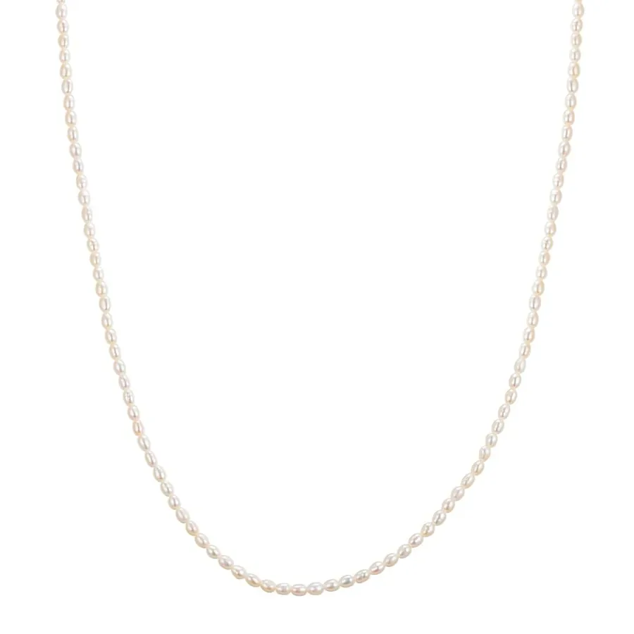 Glanzstücke München Perlen-Kette aus Sterling Silber in gelbgold mit Süßwasser-Zuchtperle Ketten 1 ct Damen