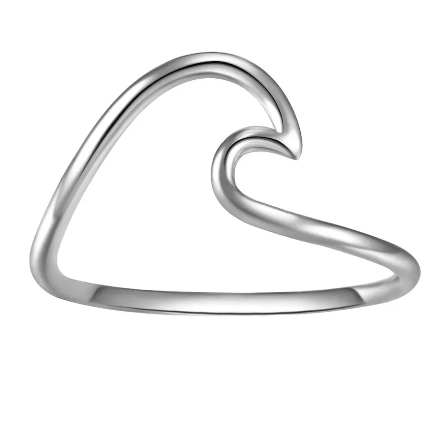 Glanzstücke München Ring Welle Sterling Silber in Silber Ringe 1 ct Damen