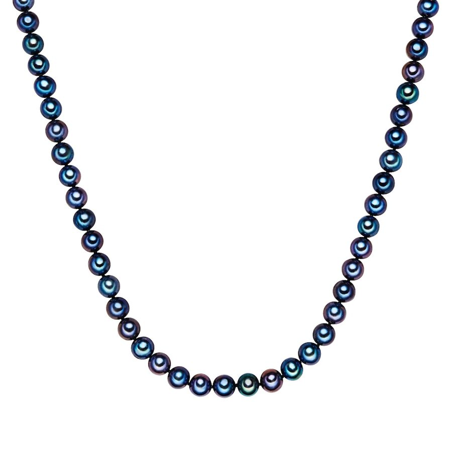 Valero Pearls Perlen-Kette Sterling Silber Süßwasser-Zuchtperle in Silber Ketten 1 ct Damen