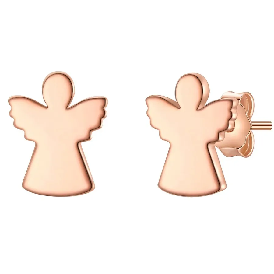 Glanzstücke München Ohrstecker Engel aus Sterling Silber in roségold Ohrringe 1 ct Damen