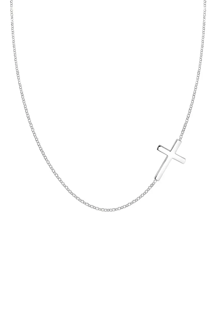 Elli Trend Kreuz Symbol Glaube Religion Schmuck Geschenk 925er Silber Ketten 1 ct Damen