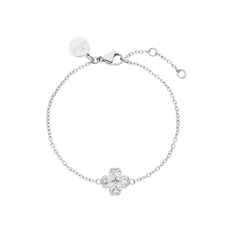Purelei Cuore Armband 100% Edelstahl Armbänder & Armreife 1 ct Grau Damen