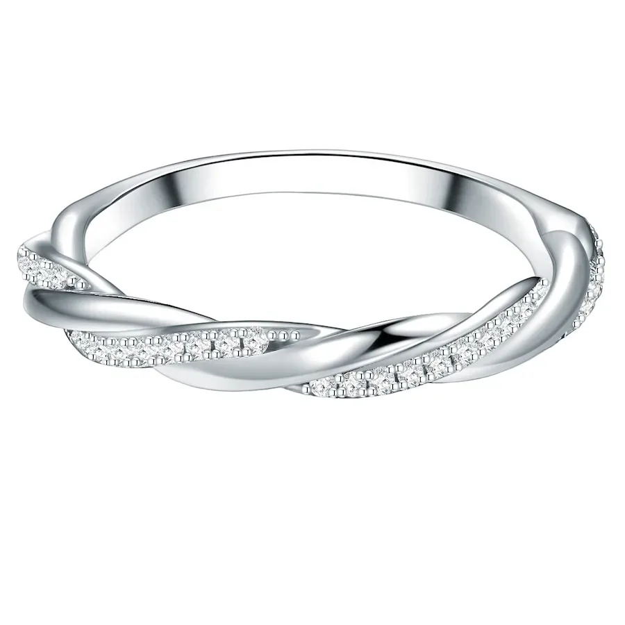 Trilani Ring aus Sterling Silber in silber mit Zirkonia Ringe 1 ct Damen