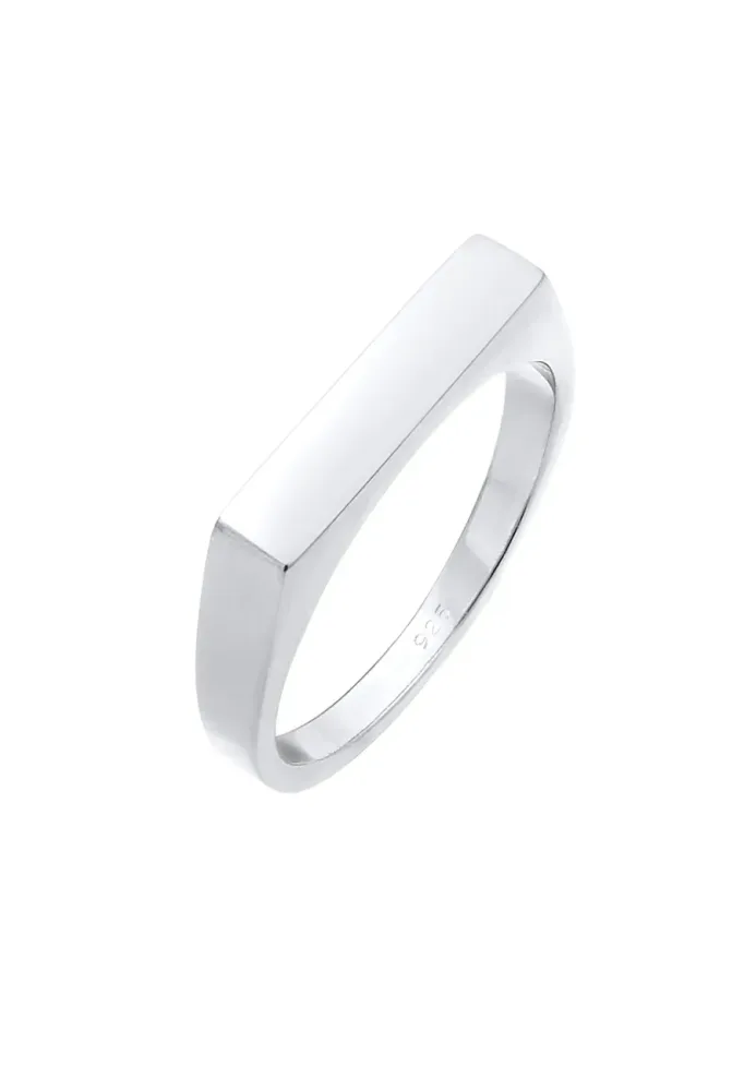 Elli - Ring Eckig Basic, 48mm, Silber