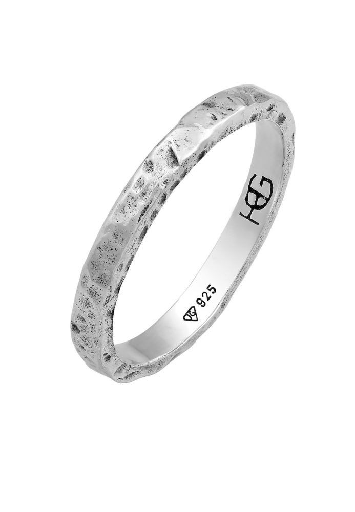 Haze & Glory Bandring - Zion Schmales Design 925 Silber Ringe 1 ct Herren