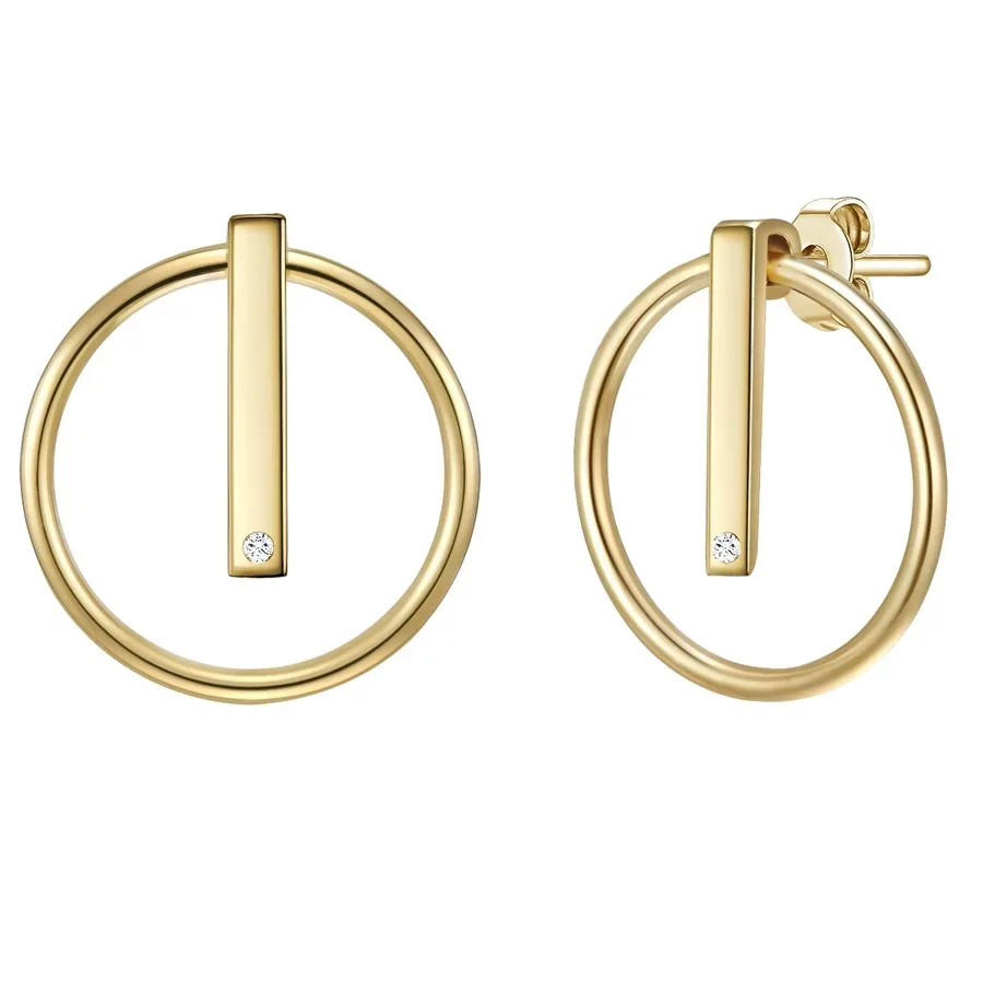 Lulu & Jane - Diamant-Ohrhänger, 22mm, Gold
