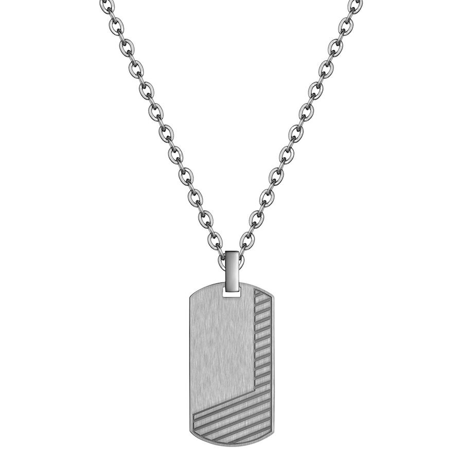 True Rebels Halskette aus Edelstahl in Gunmetal Ketten 1 ct Herren