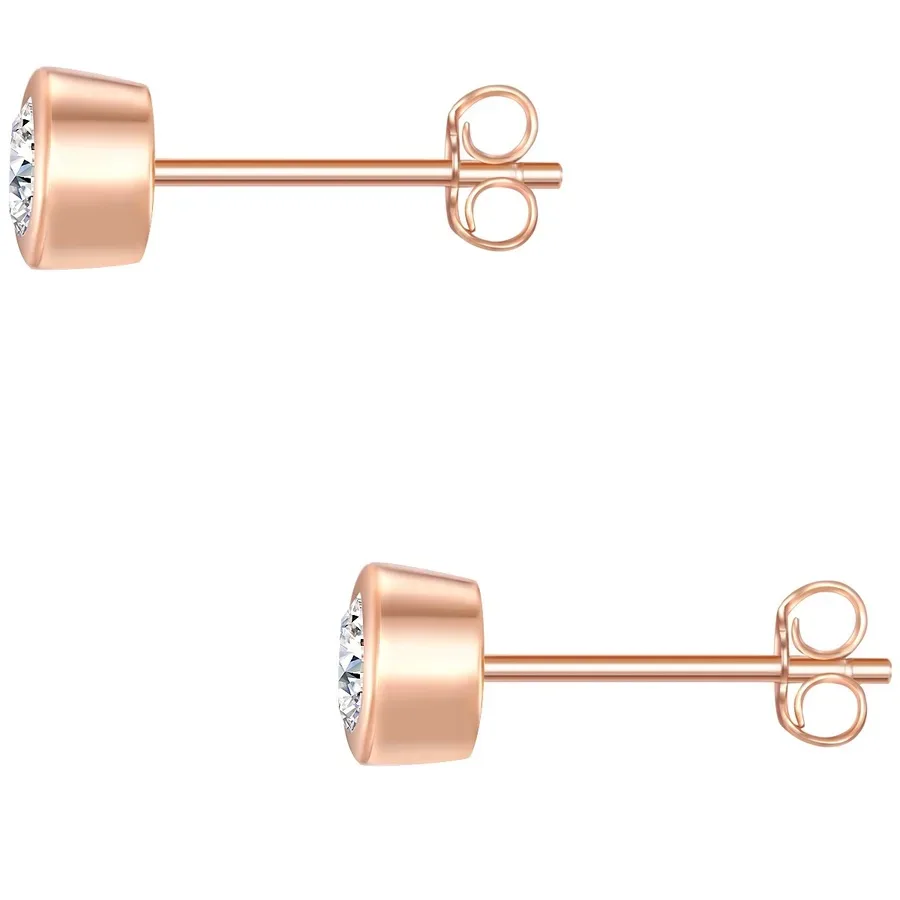 Rafaela Donata Ohrstecker Sterling Silber Zirkonia in Roségold Ohrringe 1 ct Damen