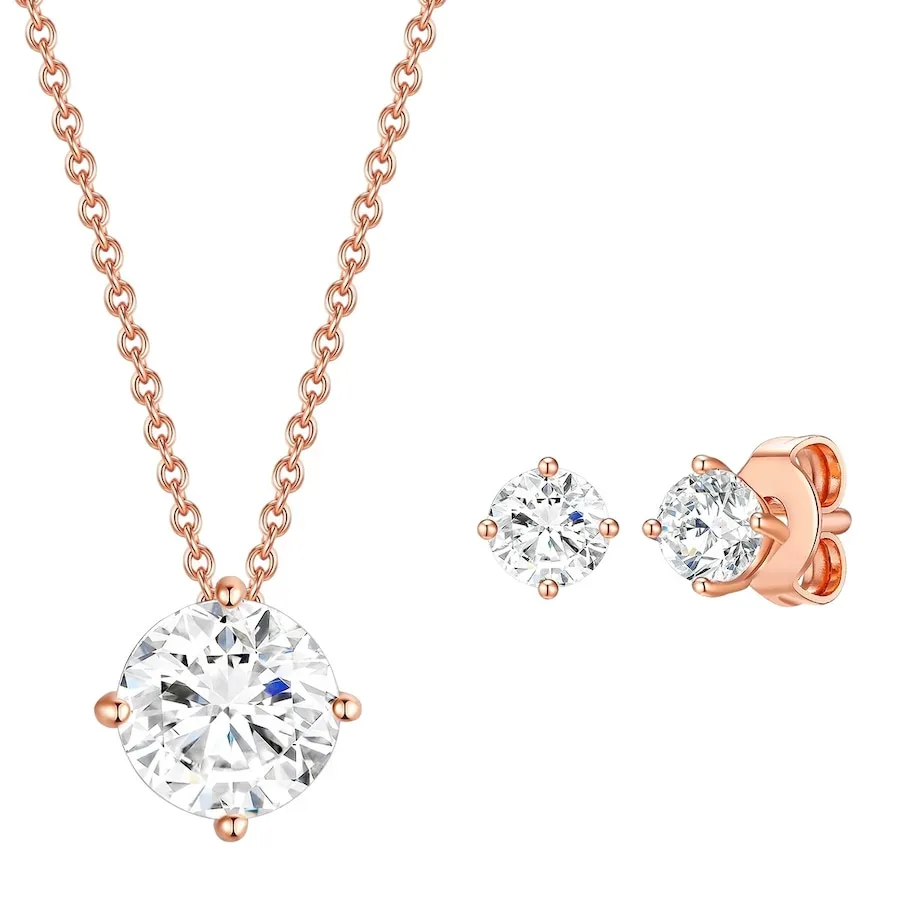 Rafaela Donata Schmuckset Sterling Silber verziert mit Kristallen von Swarovski® in Silber Schmuck-Set 1 ct Damen