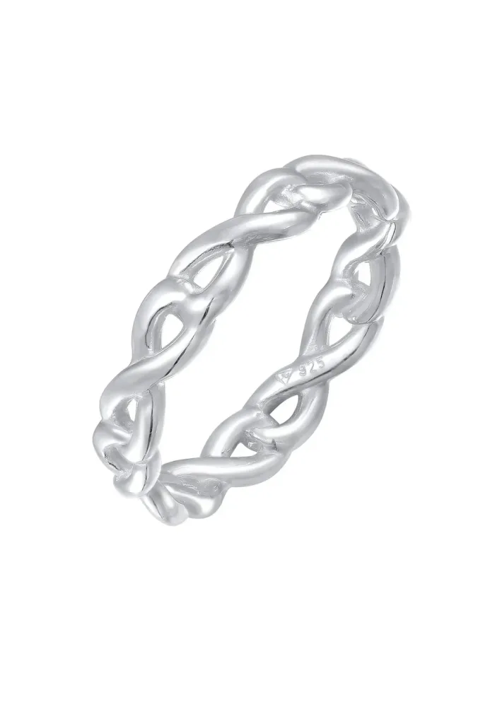Elli Infinity Unendlichkeit Vertrauen Trend 925 Silber Ringe 1 ct Damen