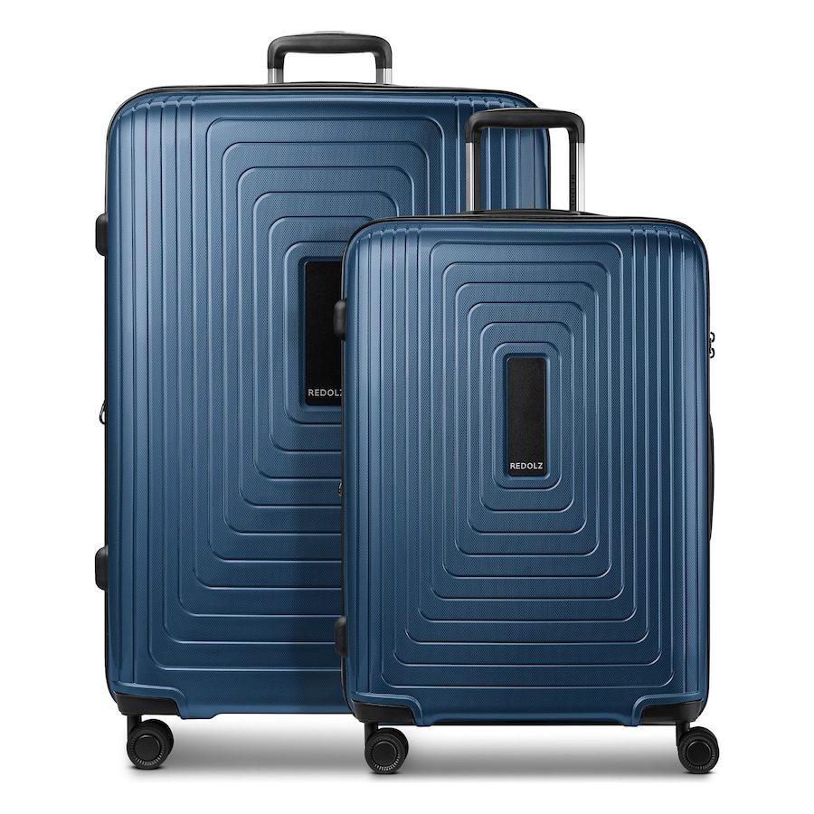 Redolz Essentials 14 4 Rollen Kofferset 2-teilig mit Dehnfalte Koffer & Trolleys 1 ct Schwarz Herren