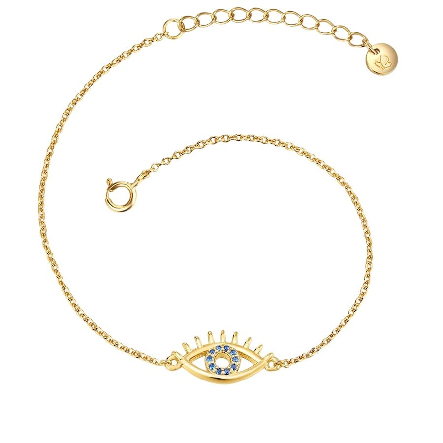 Glanzstücke München Armband Allsehendes Auge aus Sterling Silber in Gelbgold mit Zirkonia Armbänder & Armreife 1 ct Damen