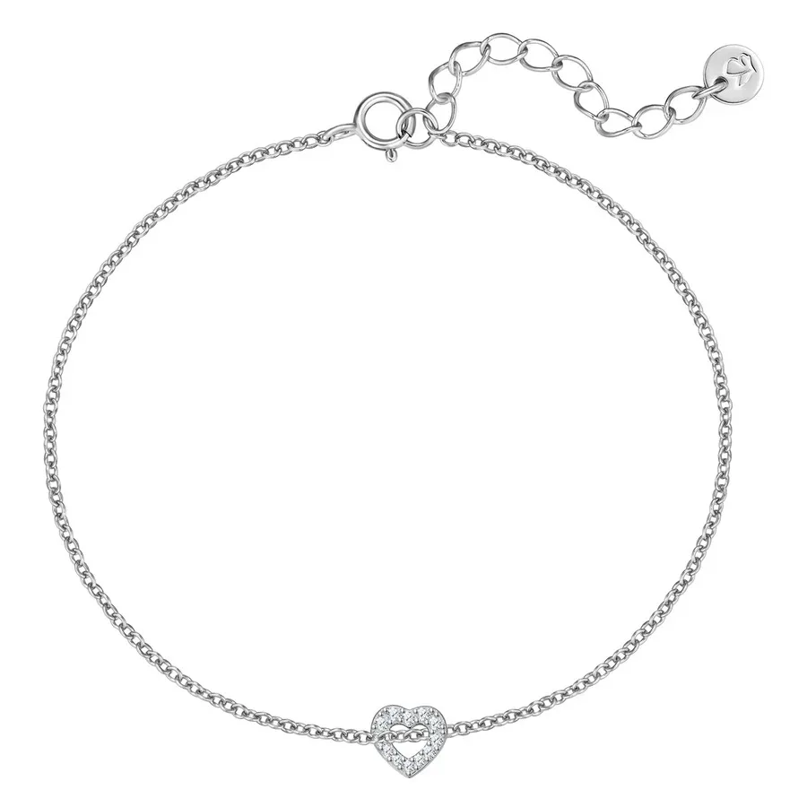 Glanzstücke München Armband Herz aus Sterling Silber in silber mit Zirkonia Armbänder & Armreife 1 ct Damen