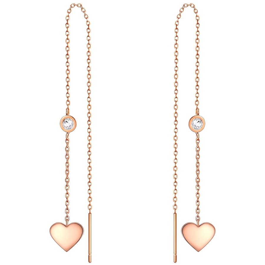 EASTSIDE Ohrhänger Herz Edelstahl Preciosa in Roségold Ohrringe 1 ct Damen