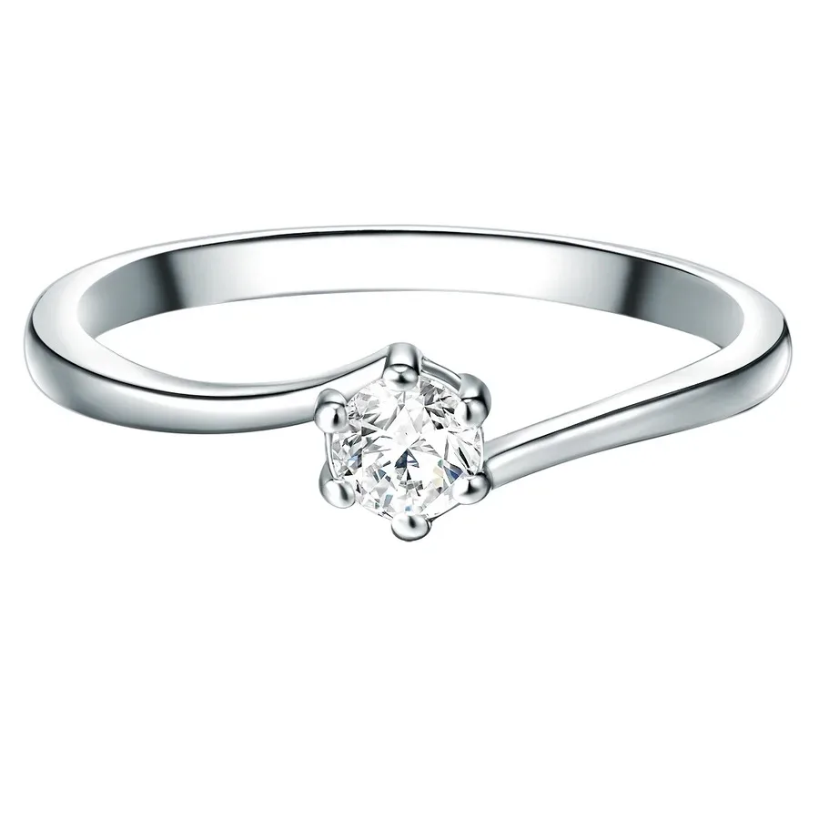 Trilani Ring aus Sterling Silber in silber mit Zirkonia Ringe 1 ct Damen
