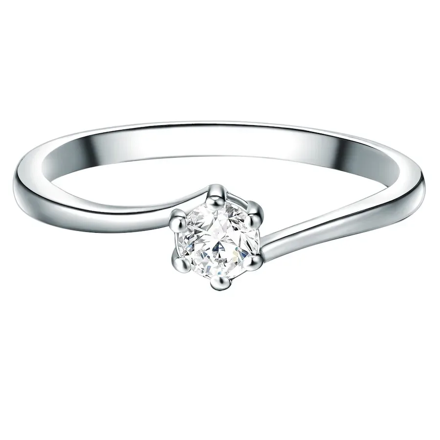Trilani Ring aus Sterling Silber in silber mit Zirkonia Ringe 1 ct Damen